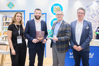 Vici, winners at the World Food Innovation Awards 2025, holding their prestigious trophy